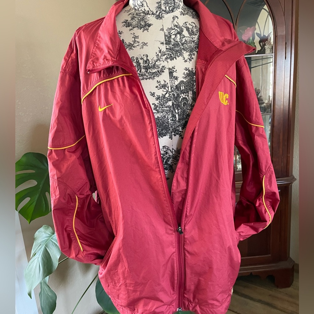 Nike Red and Yellow Utility Jacket with Water-Resistant Fabric